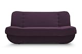 mb-moebel Sofa mit Schlaffunktion und Bettkasten, Kippsofa Schlafsofa Clic-Clack Couch für Wohnzimmer Federkern Sofagarnitur Polstersofa 192x90x87 cm - PAFOS (RINO 22 - Violett)