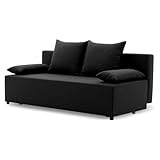 Couch SINE 190x75 mit schlaffunktion - Klassisch Design - Schlafcouch mit Stauraum - Kissen - Auswahl an Farben (LUX 23)