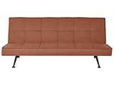 3-Sitzer Sofa mit Schlaffunktion Stoff rot Schlafsofa ohne Armlehnen Hasle