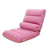 GAGALU Schlafsofa mit Taillenkissen, 5 verstellbare Positionen Lounge-Couch Gästebett, Klapp-Ottomane, tragbares Kissen Lounge-Couch für Wohnzimmermöbel,Light pink